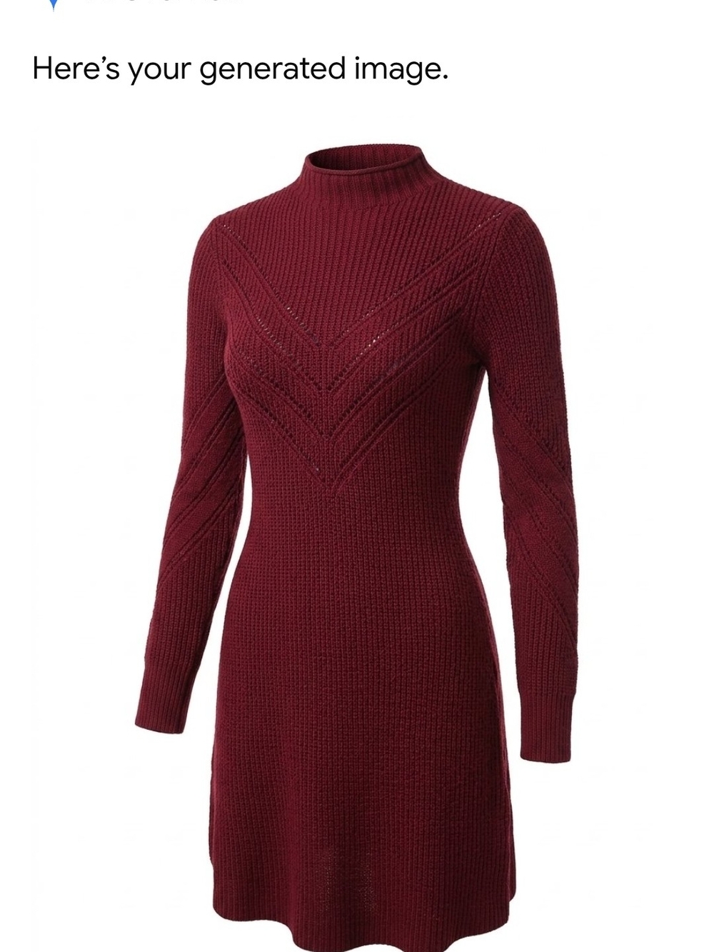 American Eagle Outfitters Wine Ribbed Mock Neck Sweater Dress